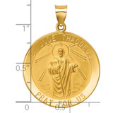 14k Polished and Satin St Jude Thaddeus Medal Hollow Pendant - XR-1B988F8D-9711