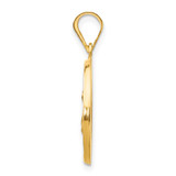 14k Polished and Satin St Lucy Medal Hollow Pendant - XR-682A96D3-5091