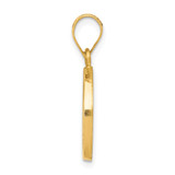 14k Polished and Satin St Matthew Medal Hollow Pendant - XR-882E1A10-4938