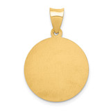 14k Polished and Satin St Nicholas Medal Hollow Pendant