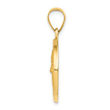 14k Polished and Satin St Patrick Medal Hollow Pendant - XR-9B1823FA-2881