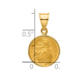 14k Polished and Satin St. Anthony Medal