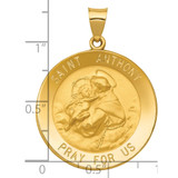 14k Polished and Satin St. Anthony Medal Hollow Pendant - XR-6C77CF01-8464