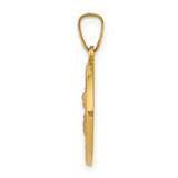 14k Polished and Satin St. Barbara Medal Hollow Pendant - XR-E5F28DB3-1999