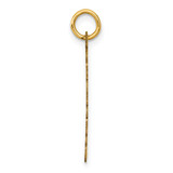 14K Polished and Satin Vertical 2026 Charm