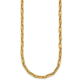14K Polished and Textured 4.8mm Double Fancy Link 18.5 inch Necklace