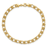 14K Polished and Textured 5.0mm Fancy Knot Link 17 Inch Necklace