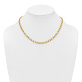 14K Polished and Textured 5.0mm Fancy Knot Link 7.5 Inch Bracelet