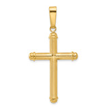 14K Polished and Textured Cross Pendant - C4-3FD6505D-6736