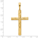 14K Polished and Textured Crucifix Pendant - C4-9C8D2D35-5580