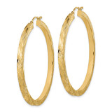 14K Polished and Textured Hoop Earrings - TF-156BBF88-4251