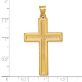14k Polished And Textured Latin Cross Pendant - XR-B1AF4A62-4065