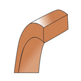 10k Rose Gold 4mm Lightweight Flat Wedding Band Size 13