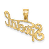 14K Polished and Textured SPECIAL Charm - D3-1442396E-5849