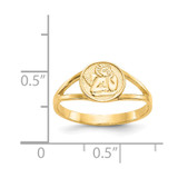 14k Polished Angel Ring