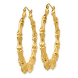 14k Polished Bamboo Hoop Earrings - S1-C4DB20E2-4516