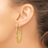 14k Polished Bamboo Hoop Earrings - S1-C4DB20E2-4516