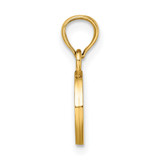 14K Polished Block Letter O Initial Pendant