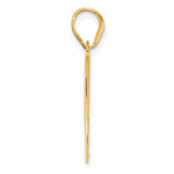 14k Polished Block Number 23 Pendant