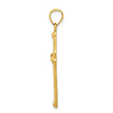 14k Polished Braided Cross Pendant - K6-07BFD984-8201
