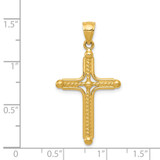 14k Polished Braided Cross Pendant - K6-07BFD984-8201