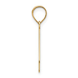 14k Polished Bubble Letter K Initial Pendant