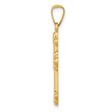 14k Polished Budded Cross Pendant - XR-C5192F51-5342