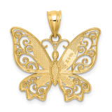 14K Polished Butterfly Pendant - D4-3C8C5487-6006