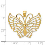 14k Polished Butterfly Pendant - K5-FE6C25AB-1193