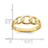 14K Polished Chain Link Ring