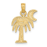 14K Polished Charleston Palm Tree Charm