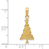 14k Polished Christmas Tree Pendant - M4-8458A234-6244