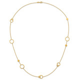 14k Polished Circle and Chain Pattern 25.5 inch Necklace