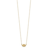 14K Polished Claddagh 17 inch Necklace - SF-44D12A73-8044