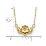 14K Polished Claddagh 17 inch Necklace - SF-44D12A73-8044