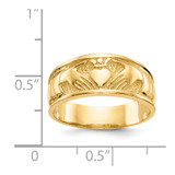 14k Polished Claddagh Band - K5-3988EC71-6427