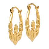 14k Polished Claddagh Hoop Earrings - T9-4A21D8D1-5061