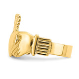 14k Polished Claddagh Ring (Size 9) - R6-BDE0AAF1-5932