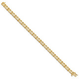 14K Polished Criss Cross Link 7.5 inch Bracelet