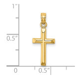 14K Polished Cross Charm - K8-7A9BDFB9-6672