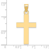 14k Polished Cross Charm - XR-C4A2697C-2456