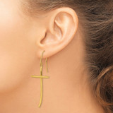 14K Polished Cross Dangle Earrings - TF-6D76172B-5386