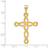 14k Polished Cross Pendant - C2-D0B10A9E-9836