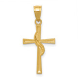 14k Polished Cross Pendant - C3-41FC1551-1105