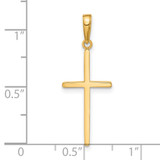 14k Polished Cross Pendant - C3-D43F4A3A-3629