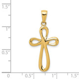 14k Polished Cross Pendant - D1-7B270BFE-6204