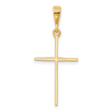 14k Polished Cross Pendant - K1-5236EBE5-9610