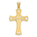 14k Polished Cross Pendant - K9-8A2121F0-3153