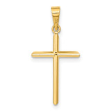14K Polished Cross Pendant - XR-64D51B42-1842