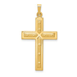 14k Polished Cross Pendant - XR-CD79B6B7-4877